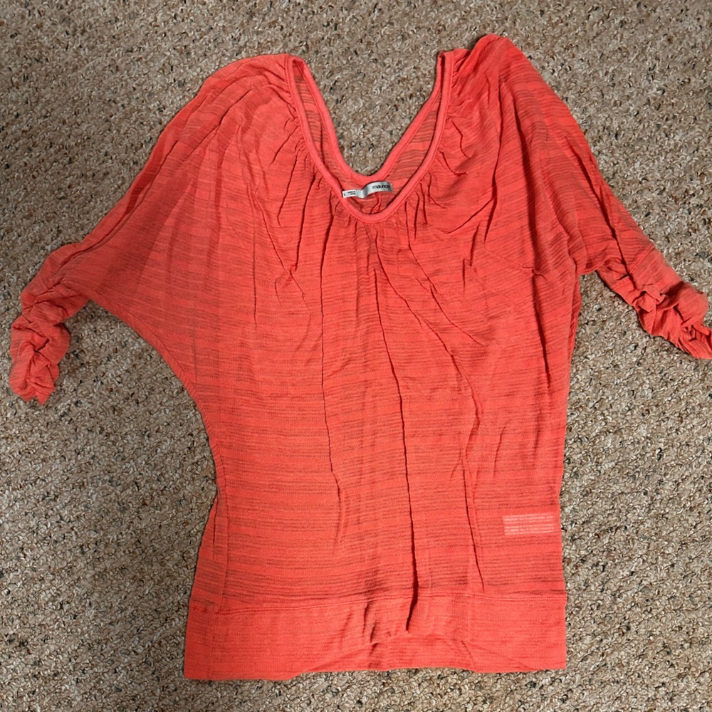 Maurices Vibrant Orange Blouse